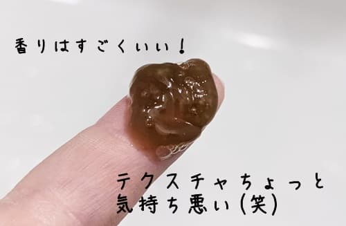テクスチャはもずくの色でジェルっぽいゼリーっぽい