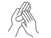 乾いた手肌に適量のテクスチャを取る